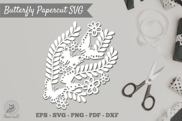 Download Floral Butterfly Papercut Cricut SVG - Premium Bundle